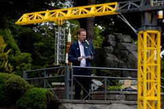 Legolands direktør Michael Ottesen bød velkommen til indvielsen af den nye Femern-udstilling.