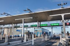 Betalingsanlægget ved Storebæltsbroen.