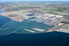 Femern Bælt-projektets byggeplads i Rødbyhavn