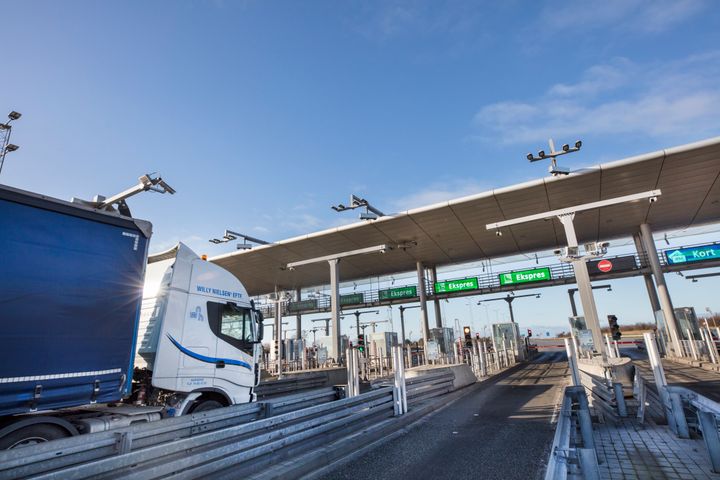 Betalingsanlægget ved Storebæltsbroen.