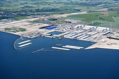 Femern Bælt-projektets fabriksanlæg ved Rødbyhavn.
