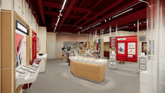 Visualisering af den nye Norlys-butik i Fisketorvet.