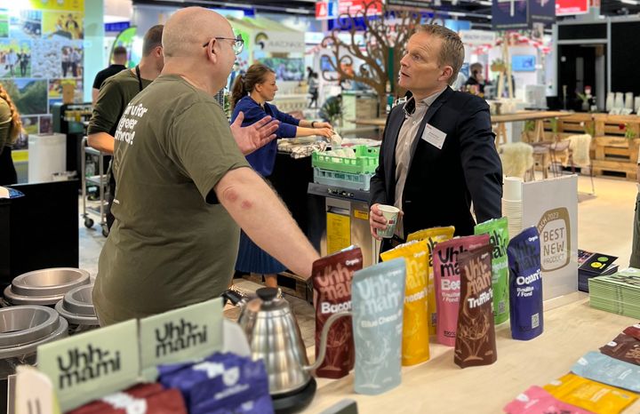 Økologisk Landsforenings internationale chef Dennis Hvam til Biofach i 2024. Foto: Økologisk Landsforening.