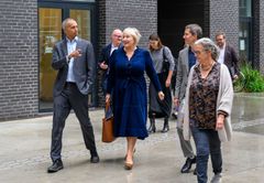 Lis Madsen under et ministerbesøg på Københavns Professionshøjskole - hvor undervisningsminister Mattias Tesfaye og uddannelsesminister Christina Egelund kom forbi læreruddannelsen på Campus Carlsberg