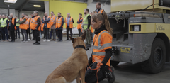 I marts godkendte Trafikstyrelsen, at Billund Lufthavn nu er blandt de ganske få lufthavne i verden, der har så specialtrænede bombehunde, at de kan mestre den krævende REST-metode.