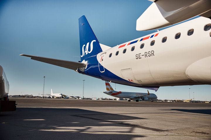 SAS flyver fire gange dagligt mellem Billund og København.