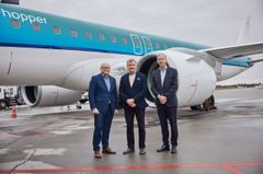 Jan Hessellund, adm. direktør Billund Lufthavn (TV), Jens Wittrup Willumsen, næstformand (M) og Morten Hansen, bestyrelsesformand (TH)