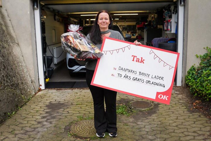Lucinda Petersen er Danmarks Bedste Lader og formår at holde udgiften langt nede trods mange kilometer i elbilen.