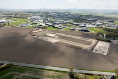 Droneskud af udgravningen