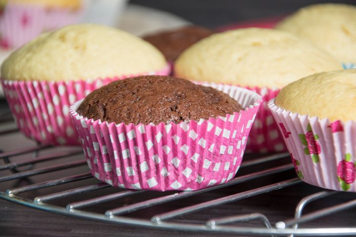 billede af muffin i papirforme