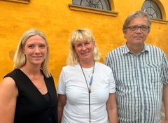 Sara Jul Sørensen, Landbrug & Fødevarer, Cathrine Riegels Gudbergsen, byrådsmedlem i Næstved Kommune og forperson for Den Lokale Trepart Smålandsfarvandet, og Jan Woollhead, Danmarks Naturfredningsforening.