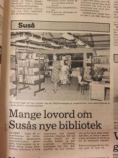 Dagen efter åbningen, d. 10. januar 1981, skrev Næstved Tidende om Glumsøs nye bibliotek.