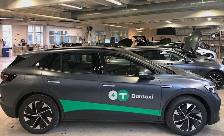 An new electric taxi is being prepared