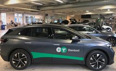 An new electric taxi from Dantaxi is being prepared