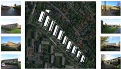 Bebyggelsen består af rækkehuse i en eller to etager og har et samlet boligareal på ca. 5.780 kvadratmeter. De mere end 50 år gamle rækkehuse bærer præg af alder, et dårligt indeklima og kulde- og fugtgener for beboerne.