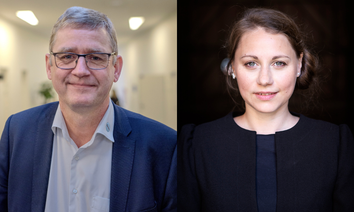 Jørgen Skadborg, formand for PLO, og Sisse Marie Welling, fungerende formand for KL's Sundheds- og Ældreudvalg
