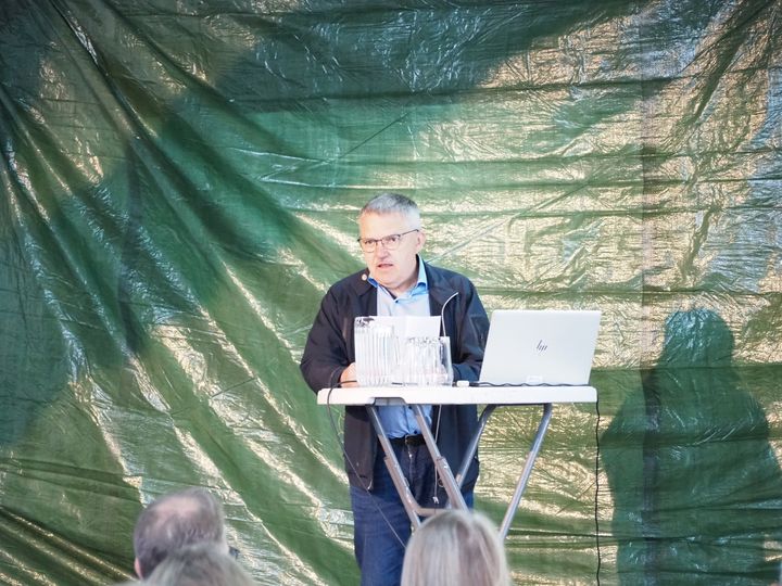 Institutleder ved Institut for Agroøkologi, Jørgen E. Olesen, var en af de tre, der bød velkommen til dagens arrangement