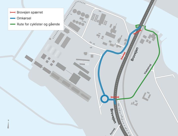 Omlægning af trafikken på Masnedø.