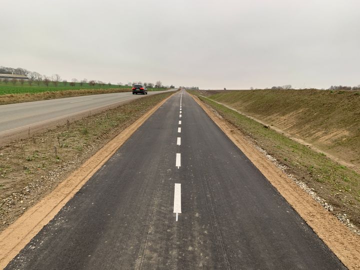 Ny cykelsti mellem Lendemarke og Kostervig står klar på Møn. Foto: Vejdirektoratet