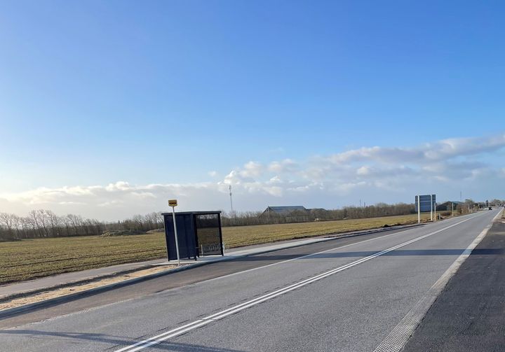 Her ses det nye busstoppested i Holstebro. Foto: Vejdirektoratet