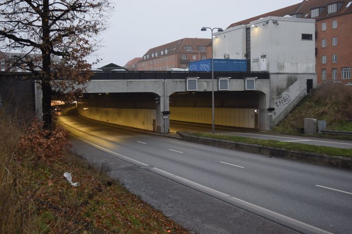 Frederikssundsvejstunnelen ligger på Borups Allé, hvor den går over i Hareskovvej. Foto: Vejdirektoratet