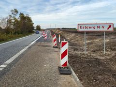 Den nye shunt giver trafikanterne en genvej fra Esbjergmotorvejen under Vestkystvej og direkte til Kjersing Ringvej. Foto: Vejdirektoratet