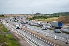 Trafikanterne har trange vilkår under vejarbejdet med udvidelsen af E45 Østjyske Motorvej.