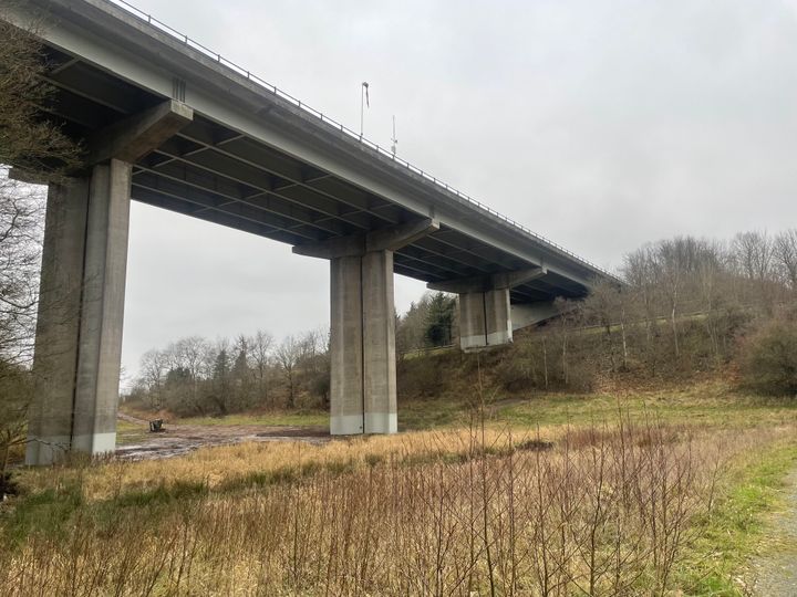 Hylkedalsbroen på Sønderjyske Motorvej E45 ved Kolding. Foto: Vejdirektoratet.