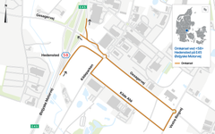 Omkørsel mellem fra- og tilkørselsramperne ved <58> Hedensted i nordgående retning.