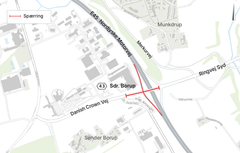 Fra den 19. september klokken 06:00 til den 24. september klokken 20:00 spærres store dele af tilslutningsanlægget ved Sdr. Borup i det sydlige Randers.