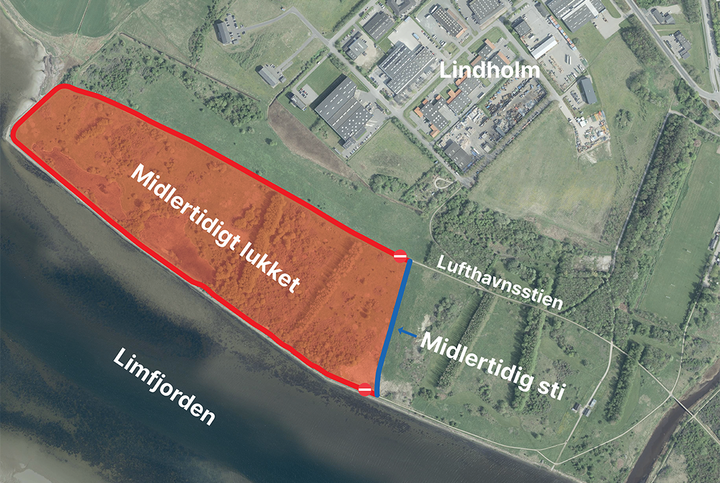 Området ved Verdens Ende bliver periodevis afspærret, da Vejdirektoratet foretager forundersøgelser forud for anlæg af den 3. Limfjordsforbindelse. Illustration: Vejdirektoratet.