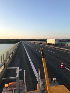 Tidligere fugearbejde på Vejlefjordbroen. Foto: Vejdirektoratet.