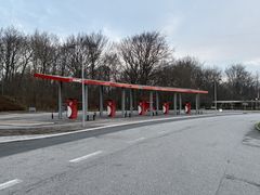 Ladepark ved rasteplads Himmerland Vest, som drives af Circle K. Foto: Vejdirektoratet