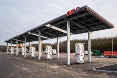 Ladepark ved rasteplads Karlslunde Øst. Foto: Vejdirektoratet