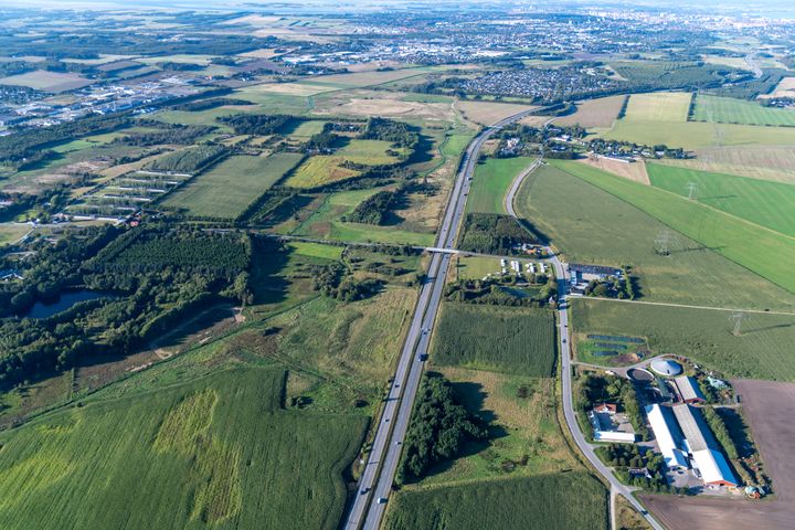 Vejdirektotatet inviterer den 27. januar til borgermøde om det sydlige udfletningsanlæg ved Dall, som Vejdirektoratet foreslår ændret for at skabe en bedre trafikafvikling og mindske naturpåvirkningen i området. Foto: Vejdirektoratet.