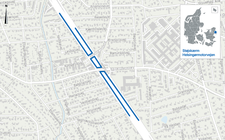 Vejdirektoratet afholder et informationsmøde om støjskærmene på Gentofte Rådhus den 5. februar 2026.