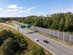 Støjskærm ved Vallensbæk. Foto: Vejdirektoratet.