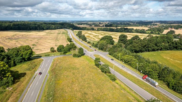 Vejdirektoratet omlægger trafikken mellem Knabstrup og Tornved. Foto: Vejdirektoratet