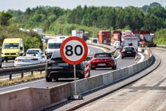 Foto fra vejarbejde. Her fra E45 ved Aarhus