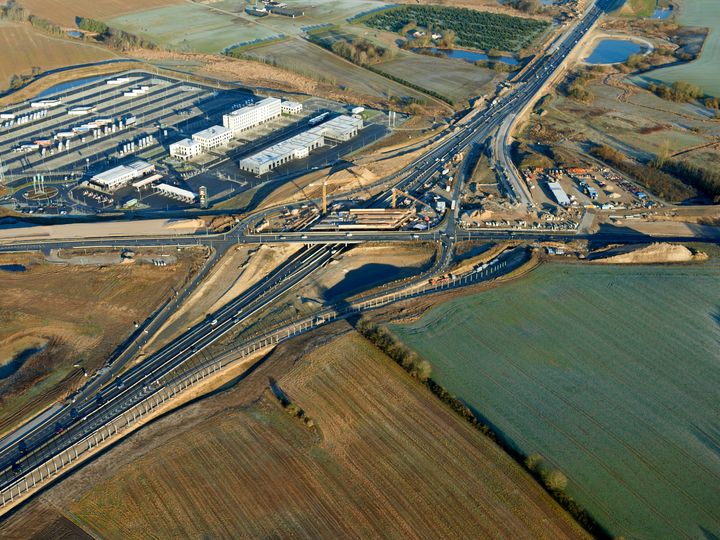 Tilslutningsanlæg 57 Horsens S på E45 Østjyske Motorvej