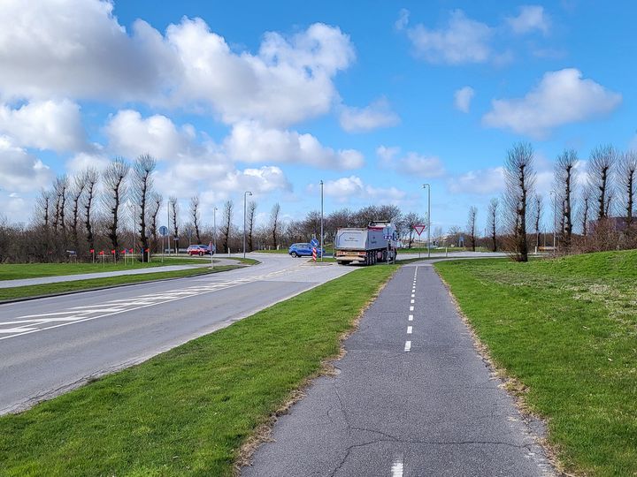 Rundkørslen ved Drøwten, Struer. Foto: Vejdirektoratet.