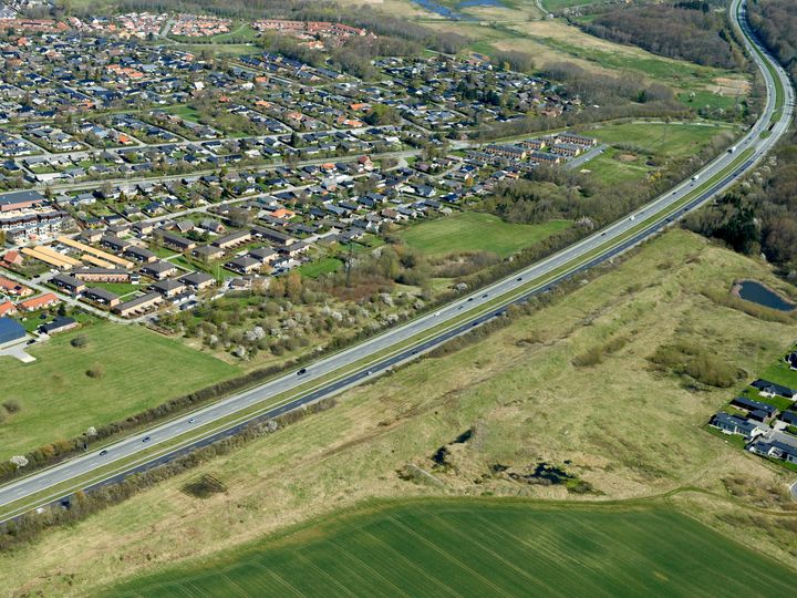 Aarhus Syd Motorvejen foran Stavtrup