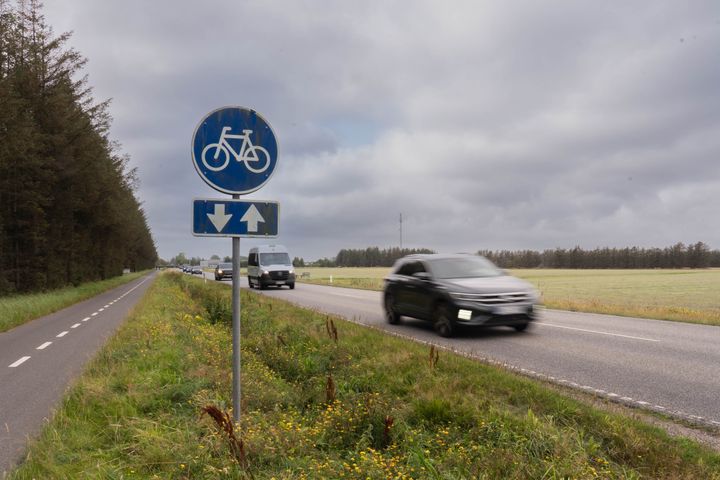 Rute 40 umiddelbart nord for Ålbæk.