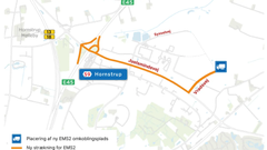 Placering af omkoblingsplads ved Vejle Ø til lange vogntog.