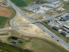 Mens der lægges slidlag på motorvejen forbi <59> Hornstrup spærres til- og frakørslerne i perioder.