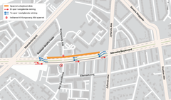 Fra uge 38-40 vil der være trafikomlægninger på Marselis Boulevard i Aarhus mellem Jyllands Allé og Skanderborgvej. Samtidig er der ændringer for trafikken til og fra Kongsvangs Allé.