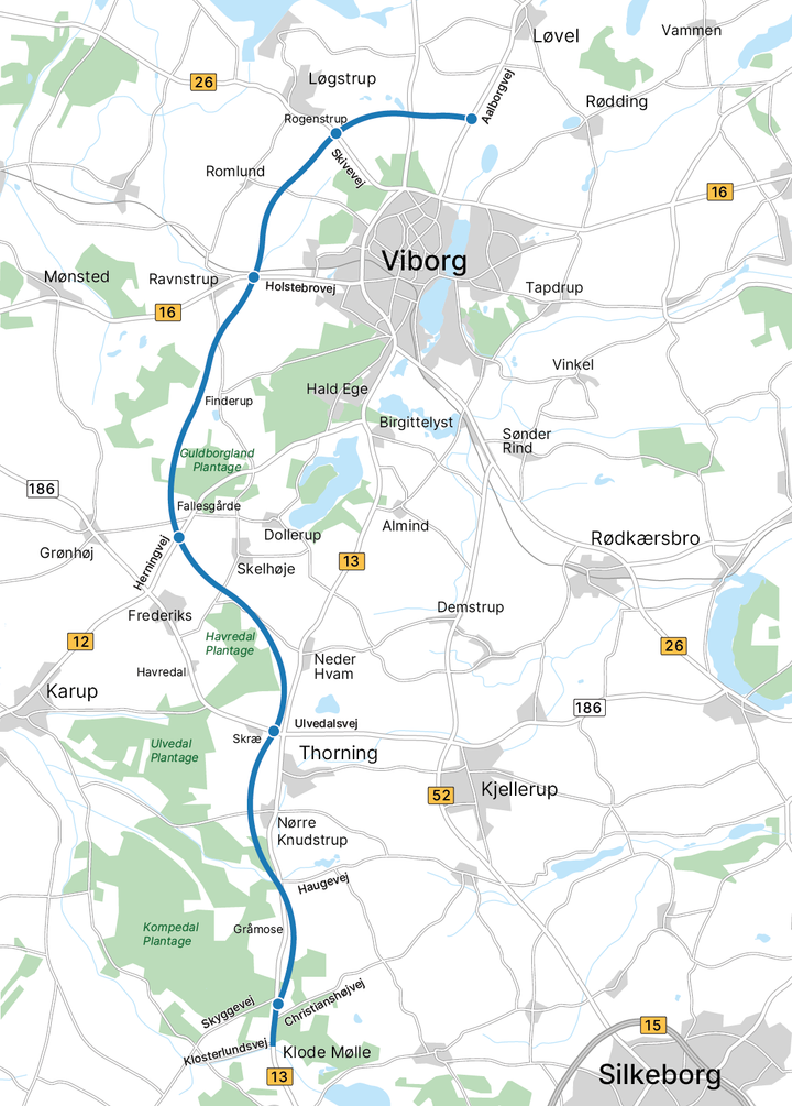 Her kommer den nye Midtjyske Motorvej mellem Klode Mølle og Løvel