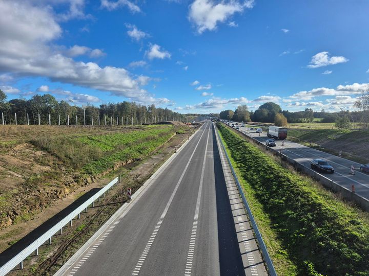 Trafikken bliver flyttet over på de nye spor ad to omgange. Først den nordgående og derefter den sydgående. Foto: Vejdirektoratet