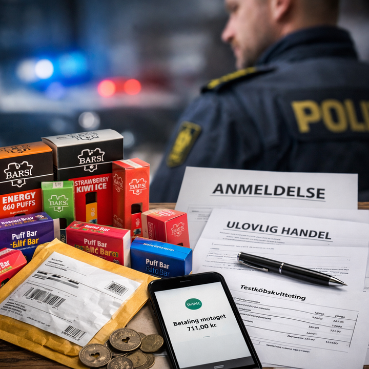 AI-genereret billede: Ulovlige puff bars