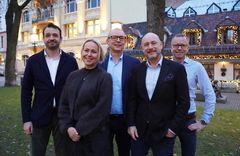 Søren Krogh Knudsen from Columbus, Trine-Lise Jensen from BAMA, Kjell Magne Ramsli and Eivind Hagen from Columbus and Kjetil Christophersen from BAMA.